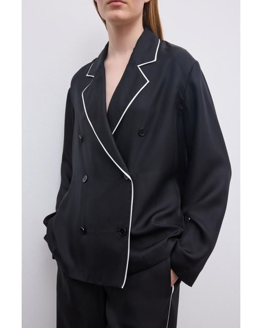 House of Dagmar Blue Db Silk Blouse