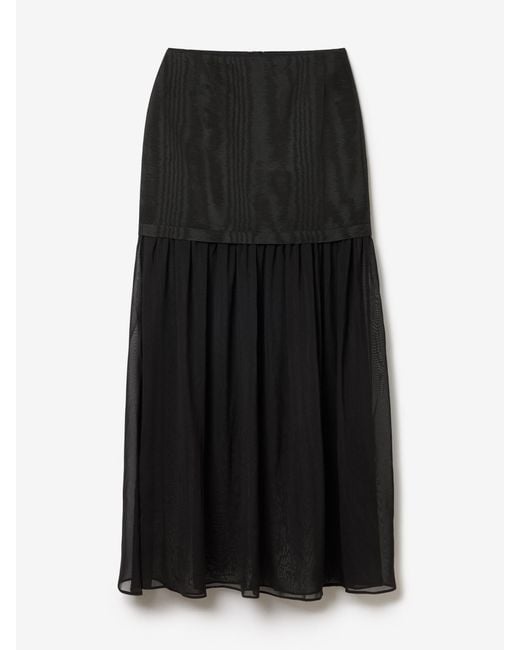 House of Dagmar White Jacquard Maxi Skirt