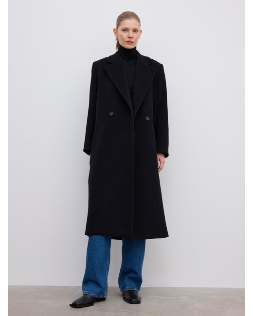 House of Dagmar Blue Db Wool Coat