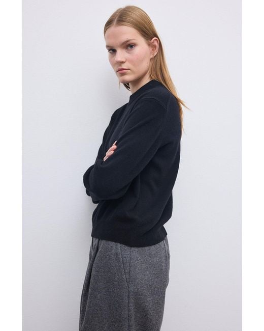 House of Dagmar Blue Cashmere Crewneck