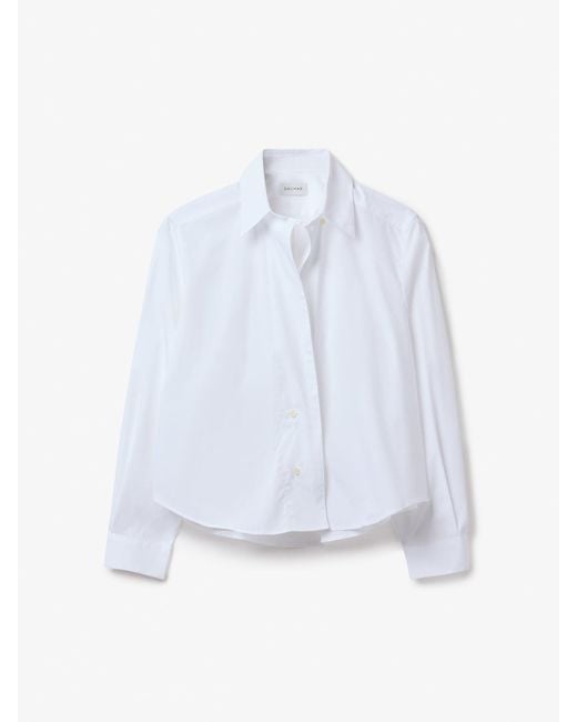 House of Dagmar White Cropped Shirt