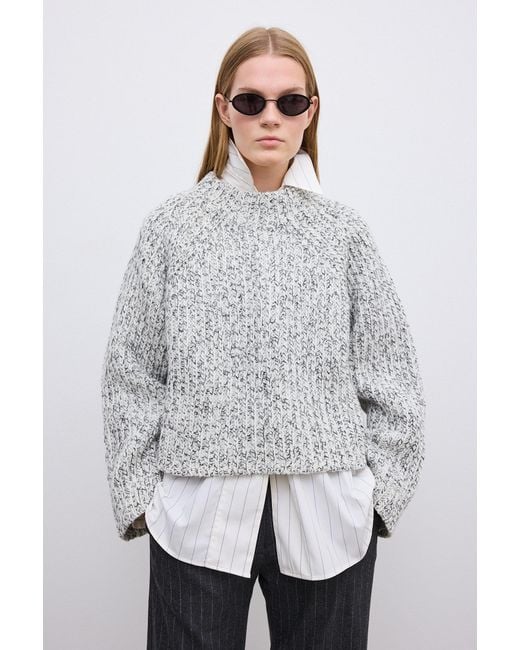 House of Dagmar Gray Salt & Pepper Knit