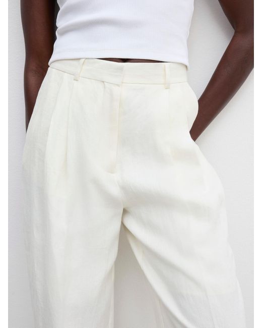 House of Dagmar White Wide Suit Trousers