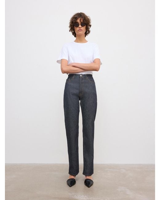 House of Dagmar White Straight Leg Denim