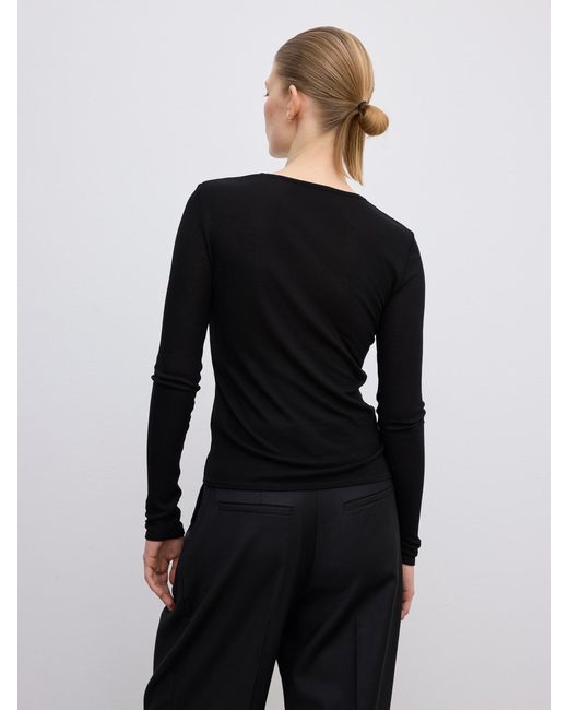 House of Dagmar Black Lyocell Long Sleeve