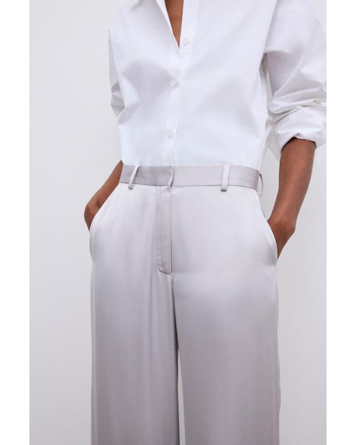 House of Dagmar White Wide Leg Trousers