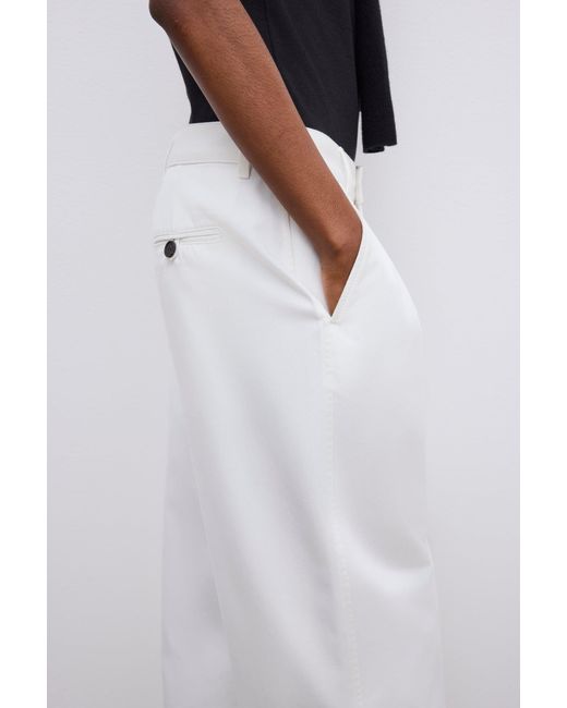 House of Dagmar White Baggy Cotton Chino