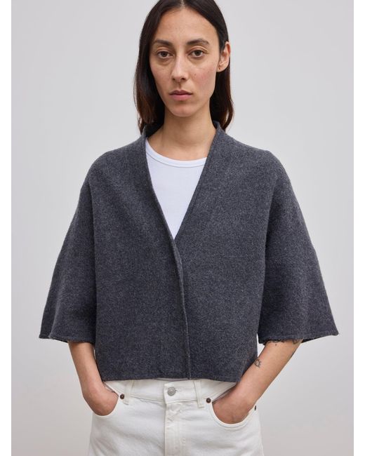 House of Dagmar White Short Wool Cardigan