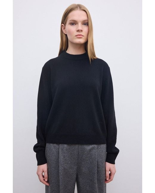 House of Dagmar Blue Cashmere Crewneck