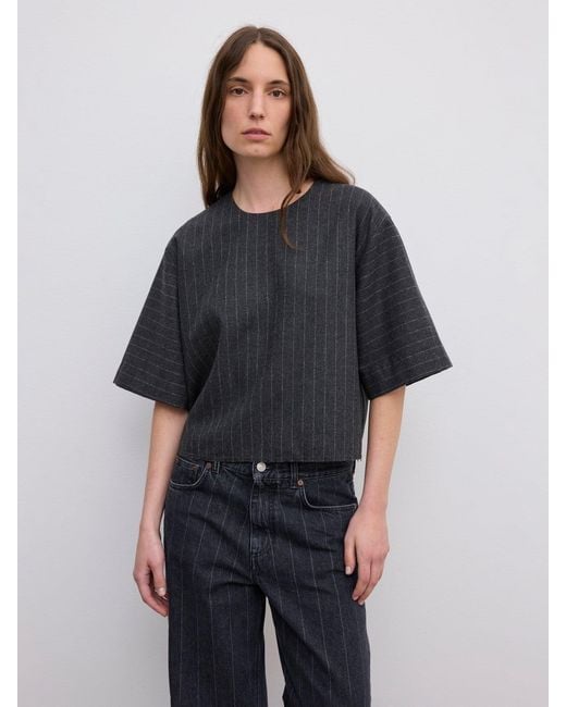 House of Dagmar Blue Pinstripe T-Shirt