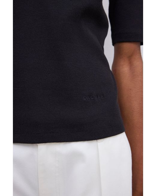 House of Dagmar White Fitted Rib T-Shirt