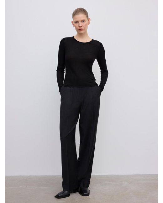 House of Dagmar Black Lyocell Long Sleeve