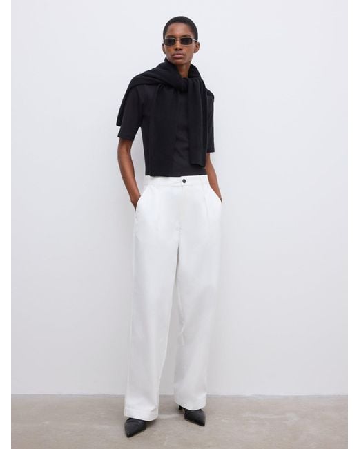 House of Dagmar White Baggy Cotton Chino
