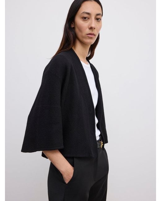 House of Dagmar Black Short Wool Cardigan