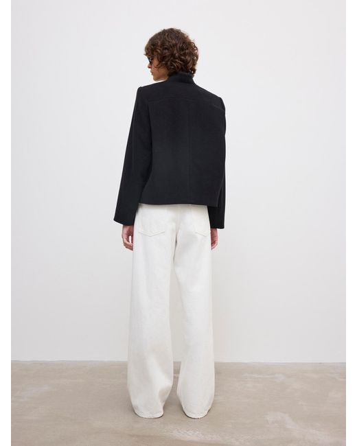 House of Dagmar White Short Curved Jacket