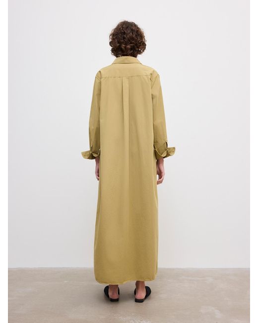 House of Dagmar Metallic Belted Shirt Dress