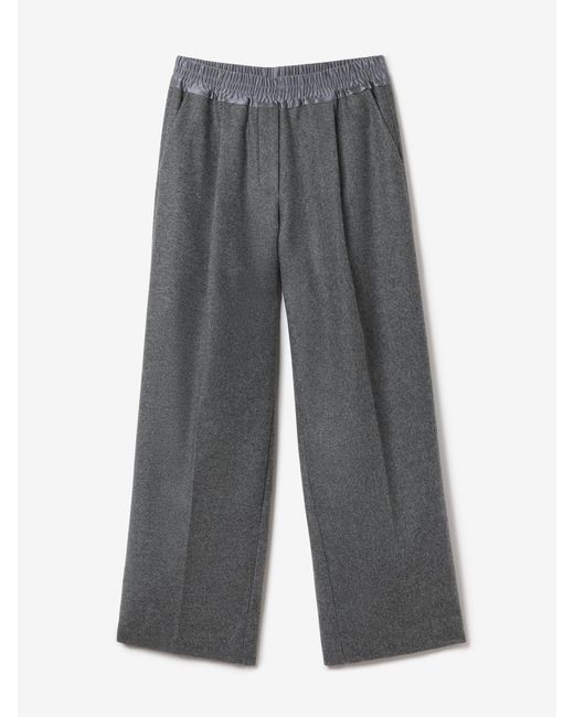 House of Dagmar Gray Relaxed Wool Trouser