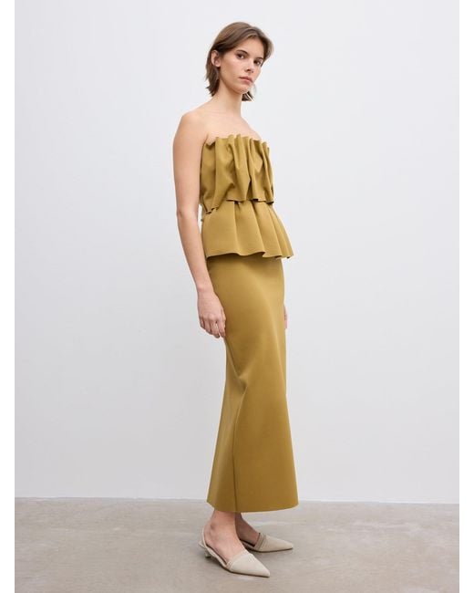 House of Dagmar Metallic Sculpted Slim Dress