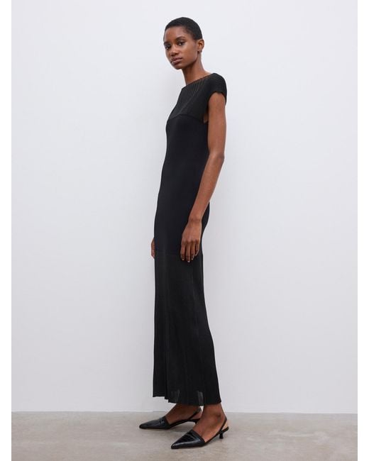 House of Dagmar White Contrast Knit Dress