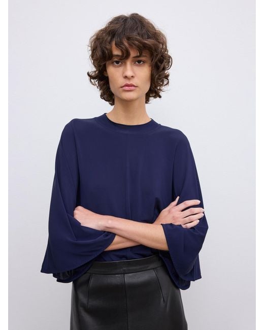 House of Dagmar Blue Jersey Kimono Top