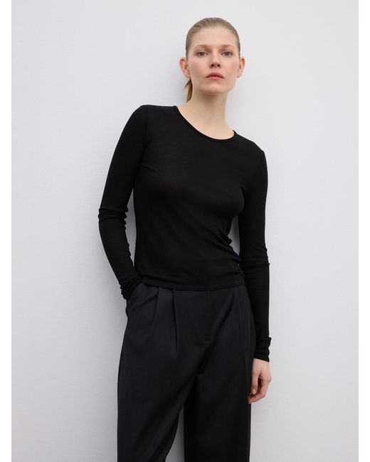 House of Dagmar Black Lyocell Long Sleeve