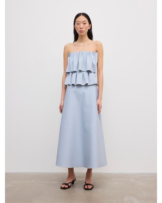 House of Dagmar White Sculpted Tube Dress