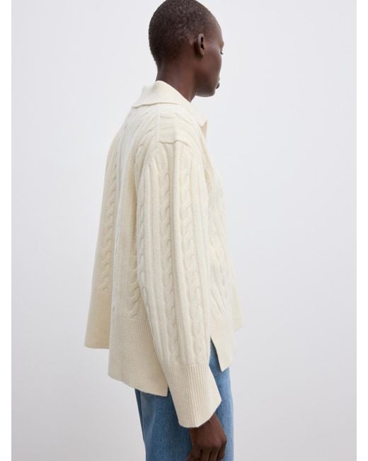 House of Dagmar Blue Cashmere Wool Polo
