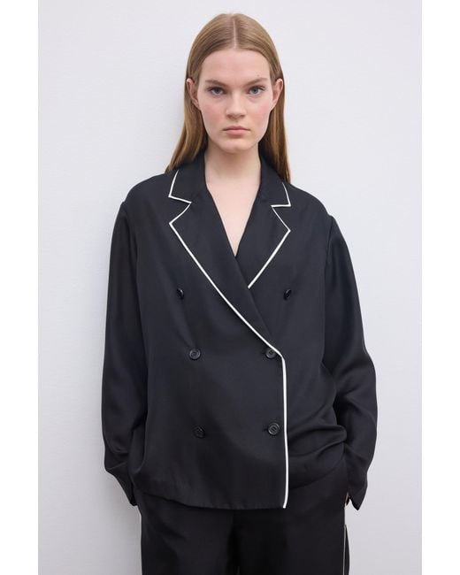 House of Dagmar Blue Db Silk Blouse