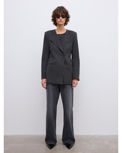 House of Dagmar White Sb Hourglass Blazer