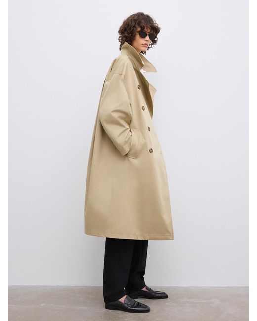 House of Dagmar White Db Long Trenchcoat