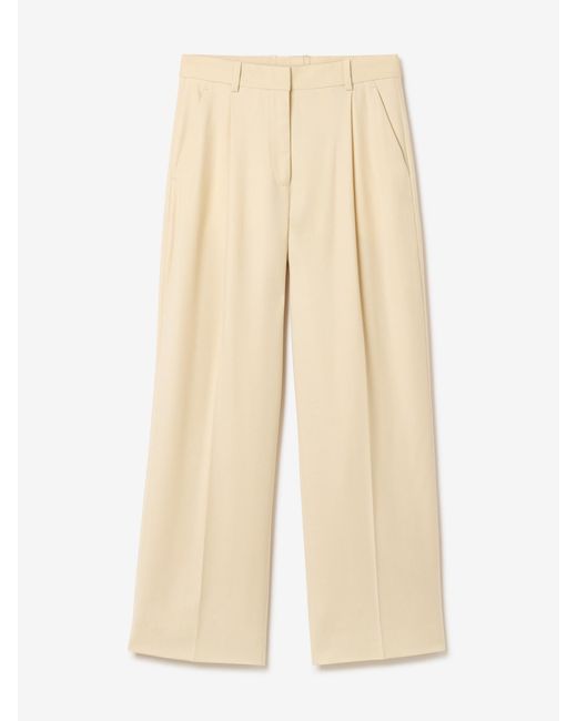 House of Dagmar White Relaxed Wool Trouser