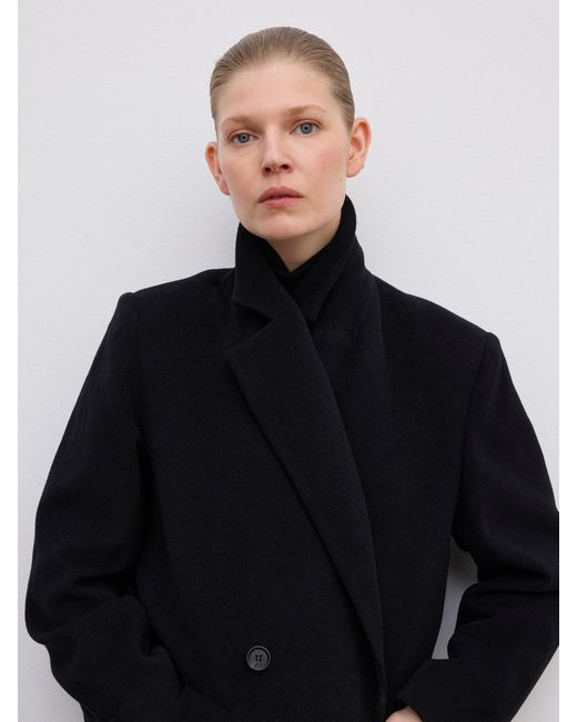 House of Dagmar Blue Db Wool Coat
