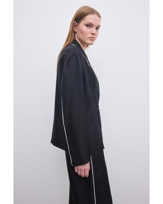 House of Dagmar Blue Db Silk Blouse