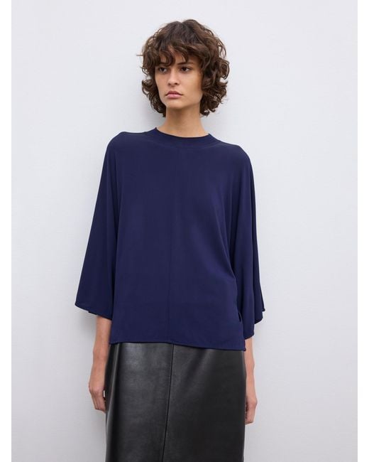 House of Dagmar Blue Jersey Kimono Top