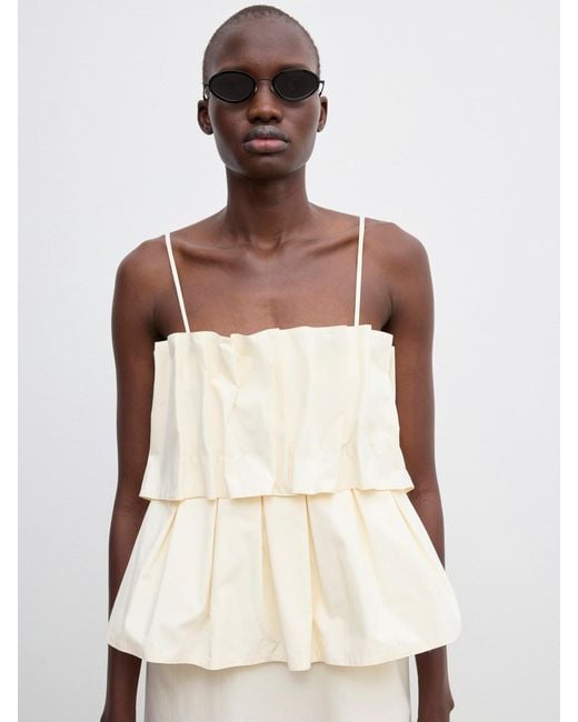 House of Dagmar Natural Sculpted Strap Dress
