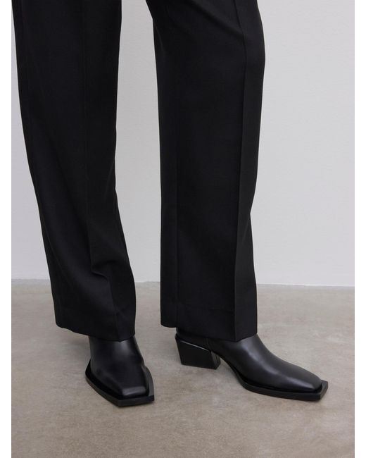 House of Dagmar Black Square Toe Chelsea Boots