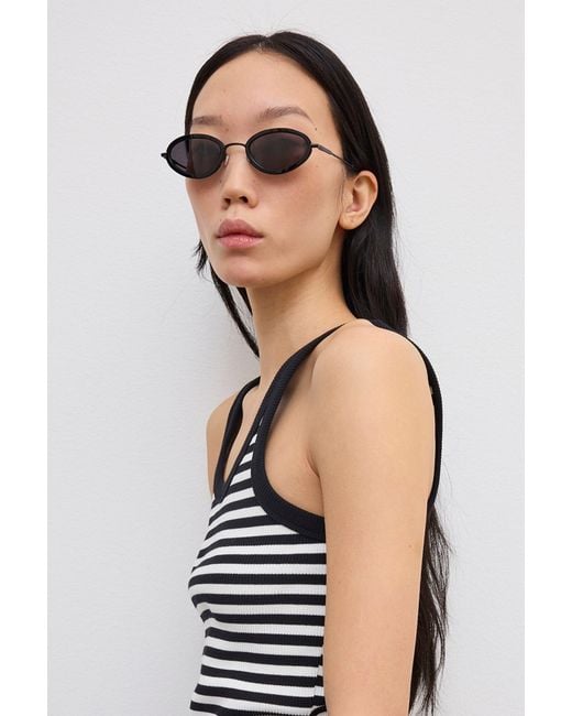 House of Dagmar White Ribbed Tank Top