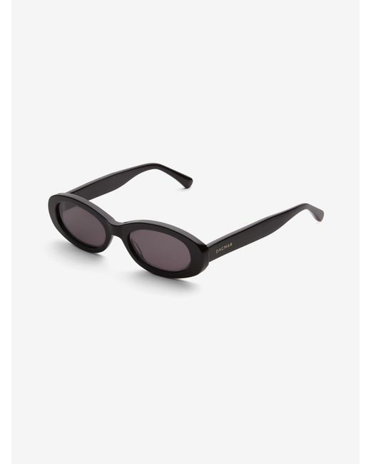 House of Dagmar Black Wide Oval Sunglasses