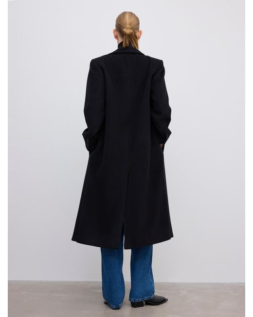 House of Dagmar Blue Db Wool Coat