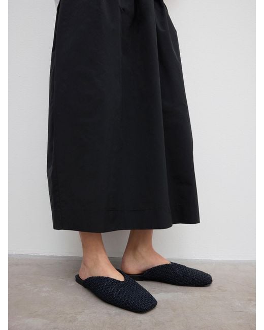 House of Dagmar White Square Toe Slip Ins