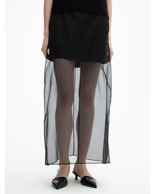 House of Dagmar Black Organza Skirt
