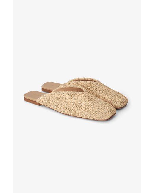 House of Dagmar White Square Toe Slip Ins