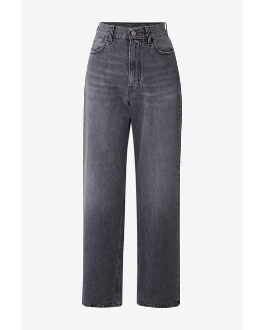 House of Dagmar White Wide Leg Denim