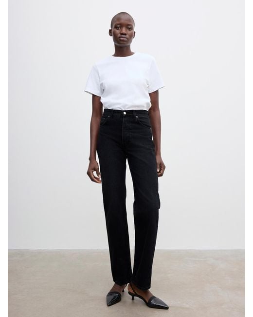 House of Dagmar White Straight Leg Denim
