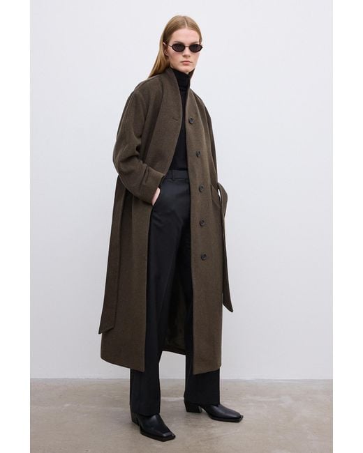 House of Dagmar Brown Oversize Belted Coat