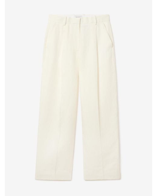 House of Dagmar White Relaxed Linen Trousers
