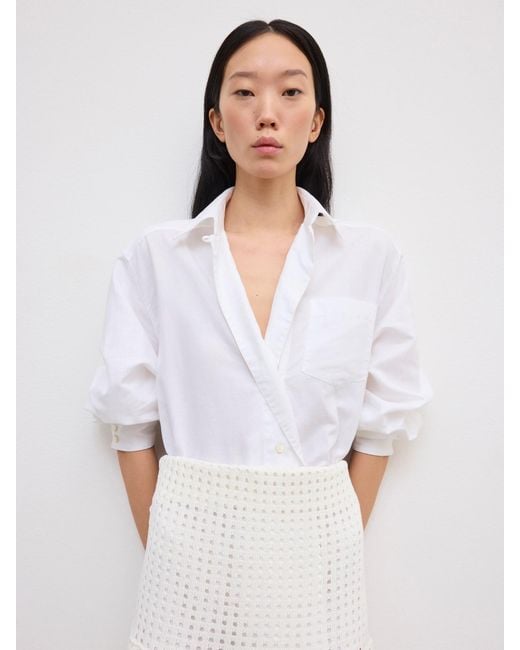 House of Dagmar White Open Knit Maxi Skirt