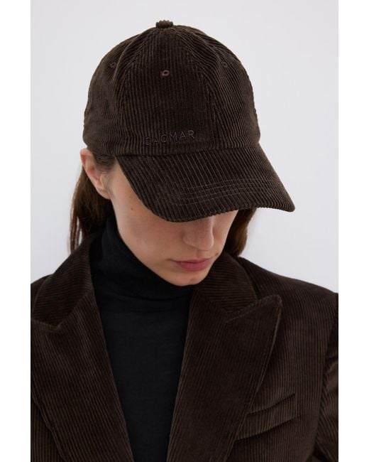 House of Dagmar Black Corduroy Cap