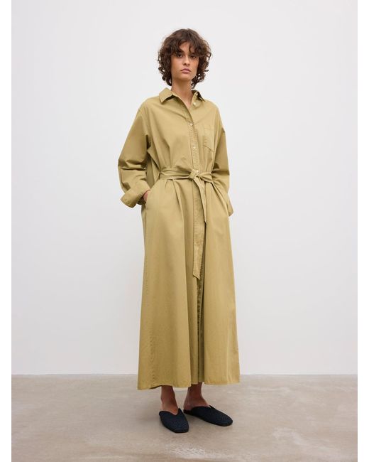 House of Dagmar Metallic Belted Shirt Dress