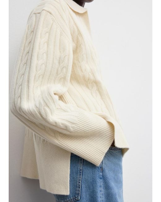 House of Dagmar Blue Cashmere Wool Polo